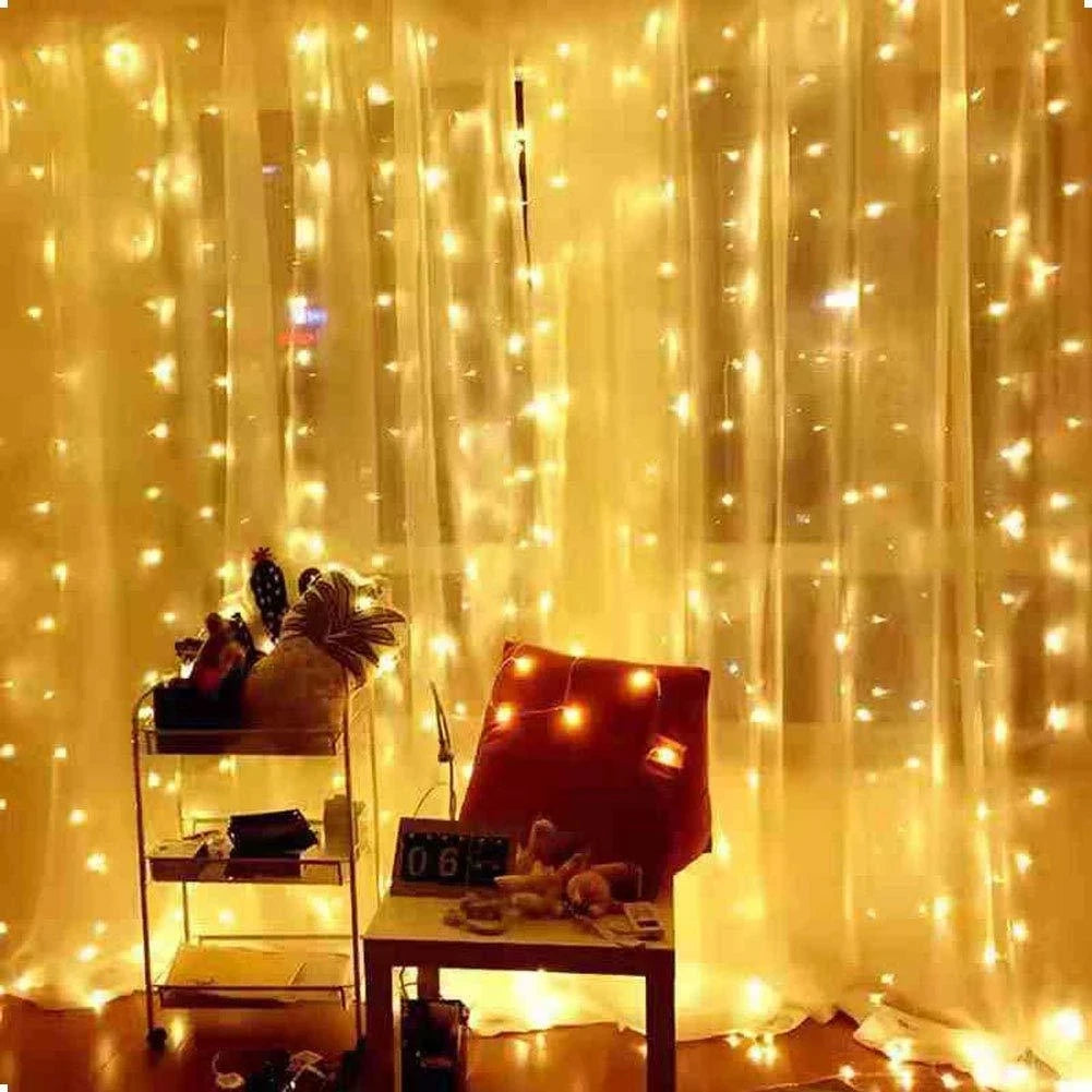 Christmas Curtain Garland Lights