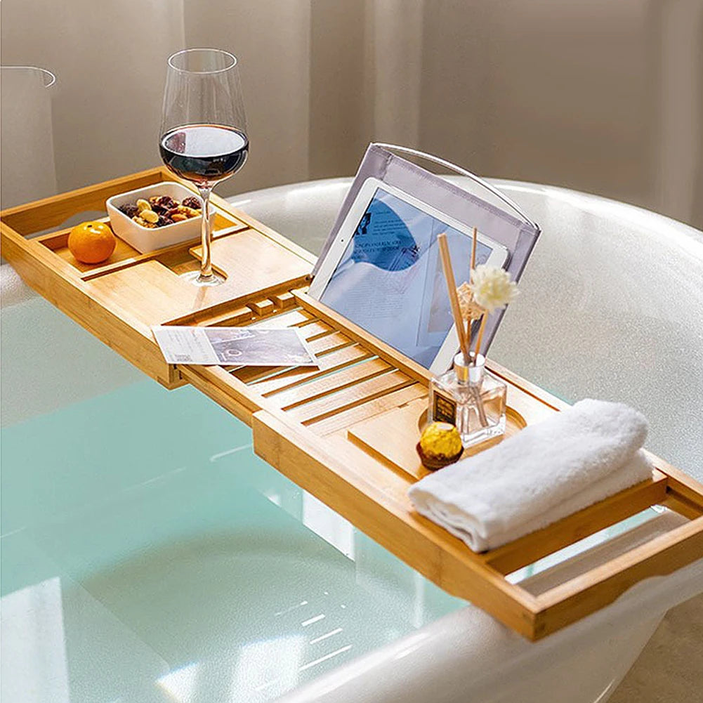 Bamboo Bathtub Caddy